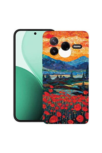 bestcase ¬Æ Husa TPU Ultra Slim Compatibil cu Poco F7 Pro, cu Design Poppies ...