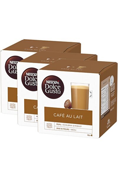 NESCAFÉ DOLCE GUSTO Set de 3 x capsule Nescafé Dolce Gusto Café Au Lait, 48 ...