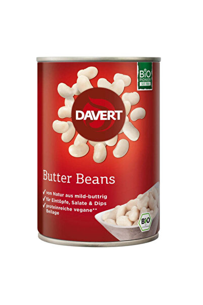 DAVERT Био бели бакла джанти консервирани 400 гр.