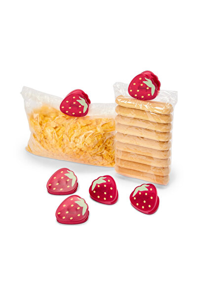 Tchibo Aroma Klipsi, Plastik, Çilek, 6lı