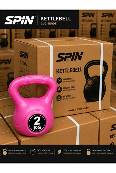 Spin Kettlebell Ağırlık 2 KG Dambıl Çaydanlık Tipi Limited Run Pembe