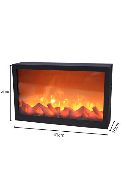 SAFECARE Mini Șemineu Electric Decorativ cu LED, Efect de Flacără Realist, 41cm