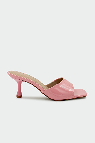 LAMİNTA Perry Blunt Toe Women's Pink Heeled Slippers