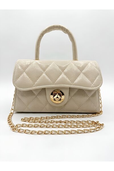 Satuna Shiny Quilted Mini Bag – Lining Detail – Women's Hand and Shoulder Bag...