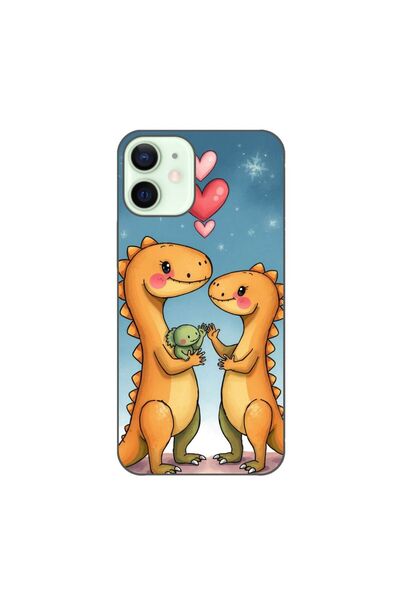 OEM Husa compatibila cu Apple iPhone 12 Mini Silicon Gel Tpu Model Dino Cute ...