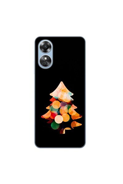 OEM Husa compatibila cu Oppo A17 Silicon Gel Tpu Model Craciun Brad Fundal Negru