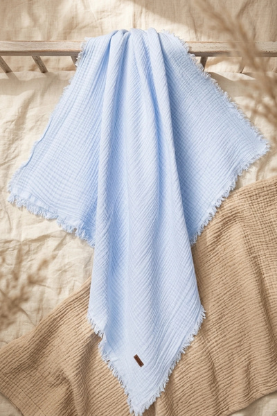 BUUDE Lumière Luxury 4 Layer Organic Cotton Muslin Blanket - Breathable Soft ...