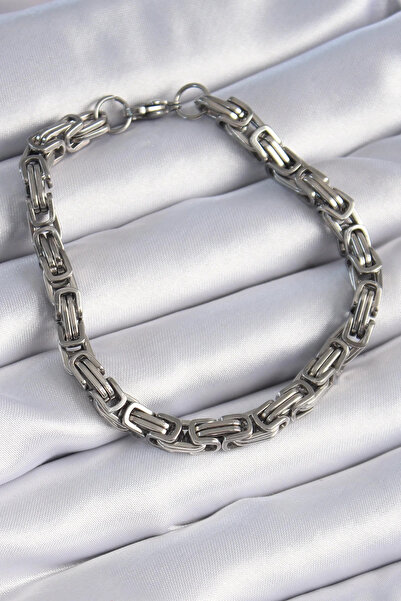 Marsilyan Nvdn- 316L Steel Silver Color King Chain Model Men's Bracelet Iegrs...