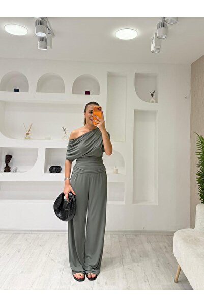 Trendingsize Cupral Low Shoulder Bat Sleeve Women's Set