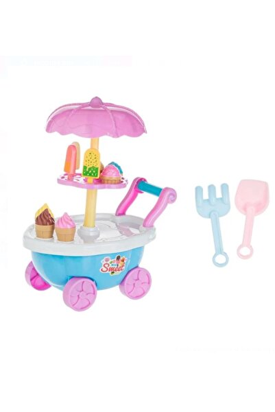 Toys Set plajă cărucior înghețată 25 × 14 × 33 cm + 11 accesorii