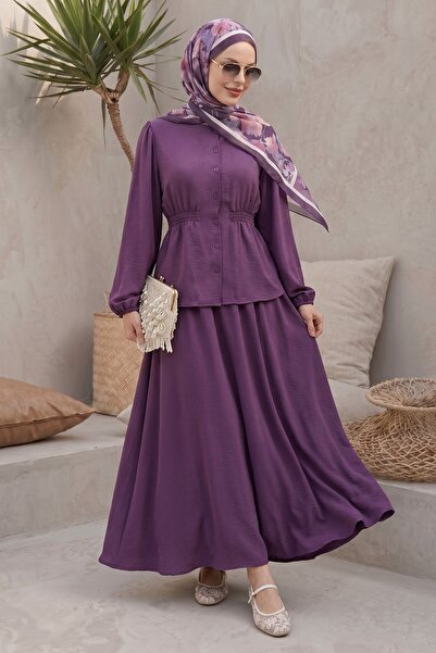 InStyle Skirted Gipeli Purple Ayrobin Suit