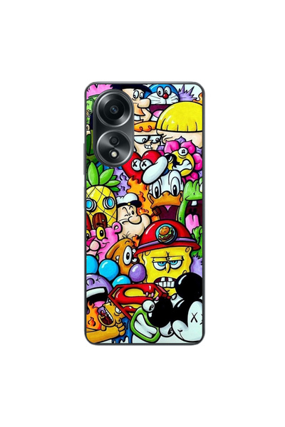 OEM Husa compatibila cu Oppo A58 4G Silicon Gel Tpu Model Pop Art Cartoons