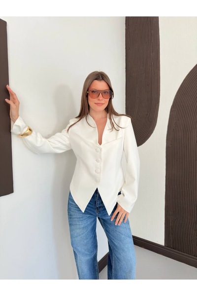 Ekim Store Corset Look Tied-Up Blazer Jacket