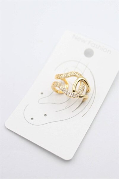 EGE YELİ Stoned Cartilage Earrings - Gold