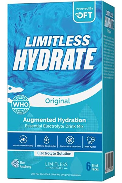 Limitless هيدرات أوريجينال – 6 أعواد لإعادة الترطيب الفموي – تركيبة إلكتروليت...