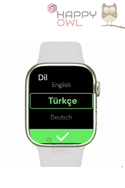 Happy Owl Akıllı Saat – Dokunmatik Ekran, Nabız Ölçer, Adım Sayar, Bluetooth Uyumlu