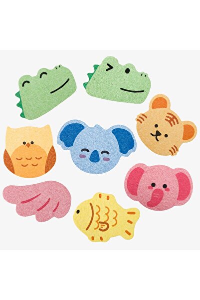 Arabest 8-Piece Baby Bath Sponge,Animal Shaped,Soft,Skin-Friendly,Natural,for...
