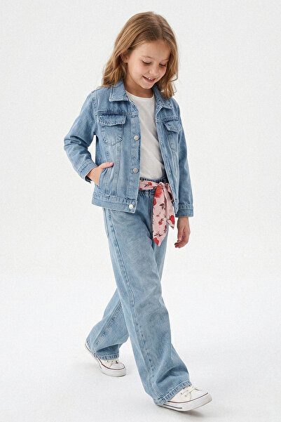 kinderos Set de blugi din 3 piese pentru fete, cu broderie Star Stone - 26Y 1408