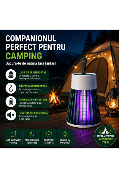 Magazinul reducerilor Lampă UV Anti Țânțari pentru Camping și Drumeții, Reînc...
