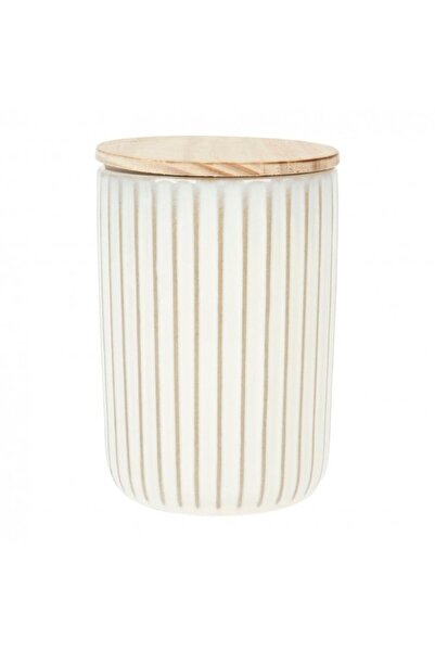 Sitram Δοχείο Mε Καπάκι BAMBOO Κεραμικό Μπεζ 14,5cm
