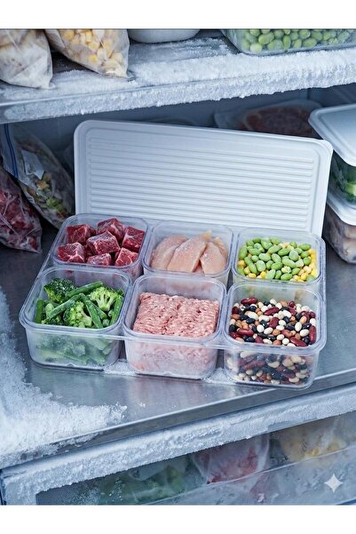Evrio 7 Piece Breakfast and Storage Container Set 6X0,35Lt+1X2,5Lt White, Ant...