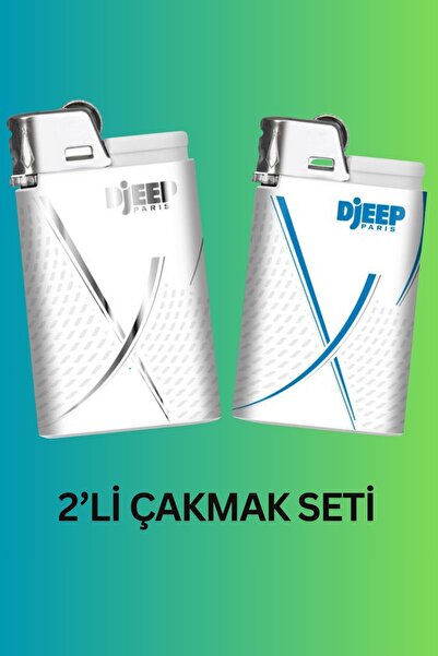 DJEEP X White Serisi 2'li Tasarım Çakmak Seti - Minimalist ve Lüks Metalik Çi...