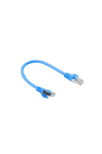 Lanberg Cordon de patching Cat.6 FTP 0.25m Albastru, testat cu FLUKE, a trecu...