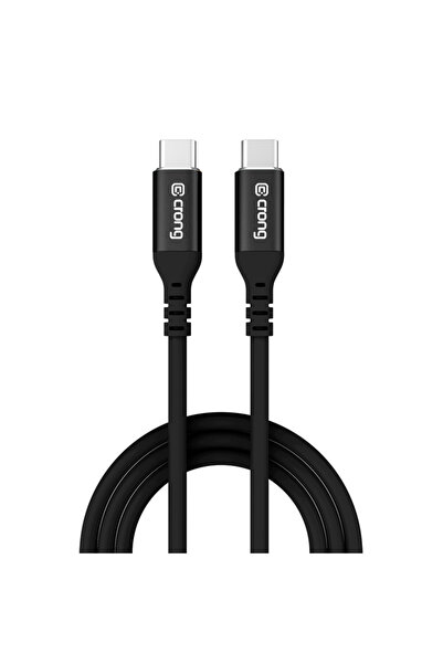 Crong Soft Link - Cablu 100W PD 5A USB-C la USB-C 200cm (negru)