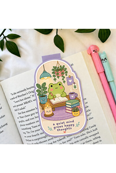 Kiraz Craft Estetik Sevimli Kitap Ayracı Seti – Kawaii Hayvanlı, Bitkili ve M...