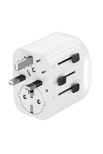 Gembird ADAPTOR UNIVERSAL CU ÎMPĂRȚIRE LA PĂTRUNDĂ, 15 W, ALB