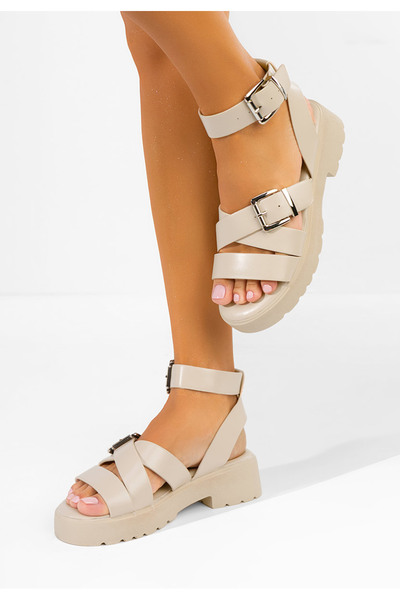 B T Shoes Sandale cu talpa groasa Betana bej