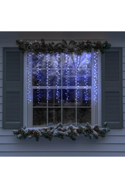 OEM Christmas curtain installation, 280 LEDs, cold light 10000 K, 2.1x1.7m, 8...