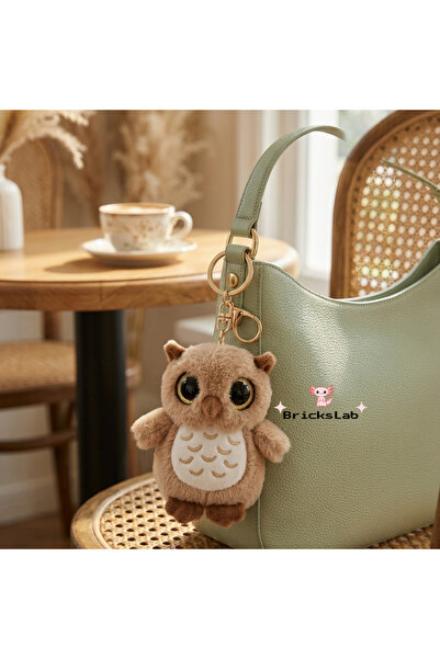 Newstar Baykuş Peluş Anahtarlık Çanta Süsü Büyük Gözlü Cute Owl