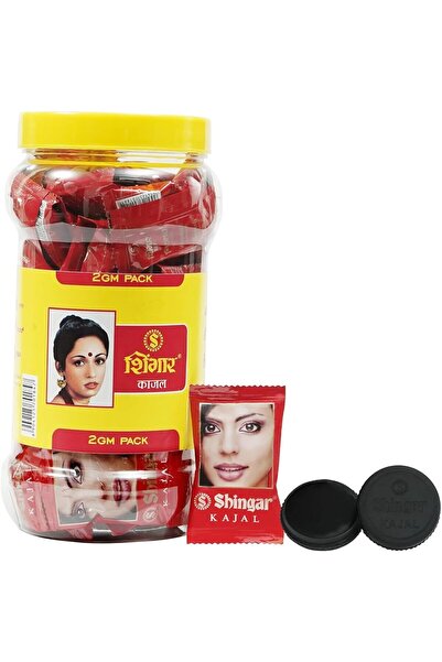 Kottakkal Shingar Kajal, Black, 2g (Pack Of 2) Matte Finish