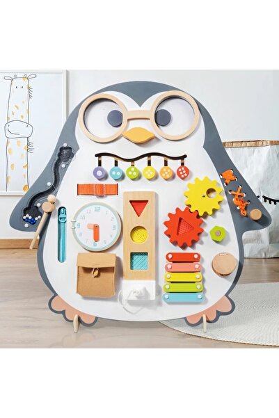 Other Placă de activități Montessori din lemn, Placă de activități Pinguin pe...