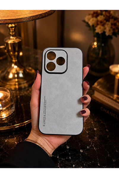 TechTrove Honor 600 Lite İçin Uyumlu Deri Tasarımlı Elde Kaymaz Sararmaz Tozl...
