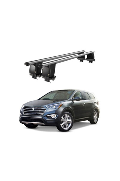 OEM Aluminum car trunk crossbars compatible with smooth roof Hyundai Santa Fe...