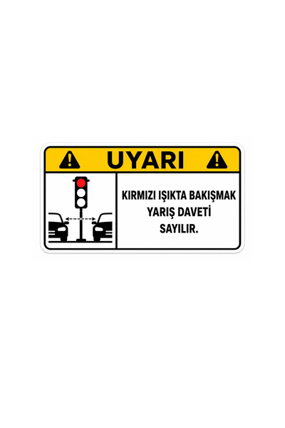 MİNUZ Araba Sticker Oto Etiket Espirili Araç Yazısı 10x5 cm Suya Dayanıklı
