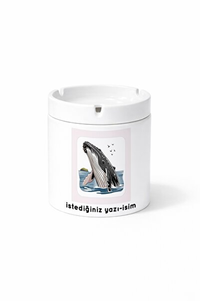 Kirbi Reklam Animal Humpback Whale Double-Sided Printed Ashtray Ashtray Gift