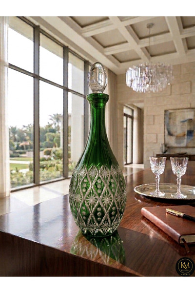 Kristal Market El İşçiliği Eternal Model Zemzem Su Şerbet Şişesi