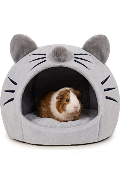doyapet ginepig tavşan yuvası evi 30cm içi peluş minderli
