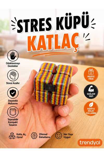 EBA HOME 1 ADET VOLKANİK RENKLİ & RENGARENK Katlaç- infinity cube - sonsuz kü...