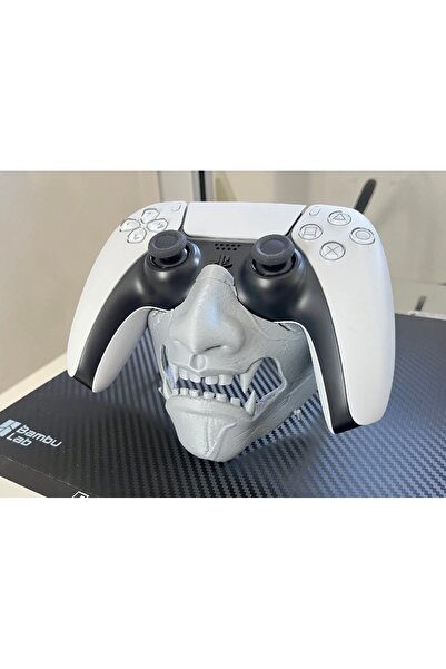 Lunar Solid PS5 ve PC Uyumlu Oni Samurai Maskesi Tasarımlı Oyun Kolu Gamepad ...
