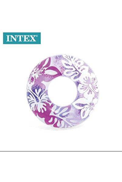 Intex 91 Cm Renkli Çiçek Desenli Havuz Simidi Can Simidi