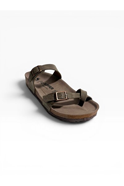 epona Men's Flip-Flops with Double Buckle, Comfortable Anatomical Cork Sole S...