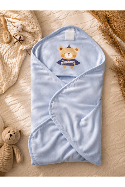 LUMY KIDS 0-3 Months Newborn 100% Cotton Teddy Bear Patterned Velcro Baby Swa...