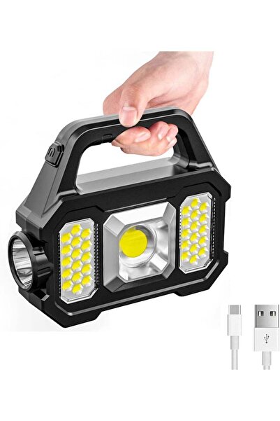 Arabest Solar Handheld Flashlight,USB Rechargeable,6 Lighting Modes,Super Bri...