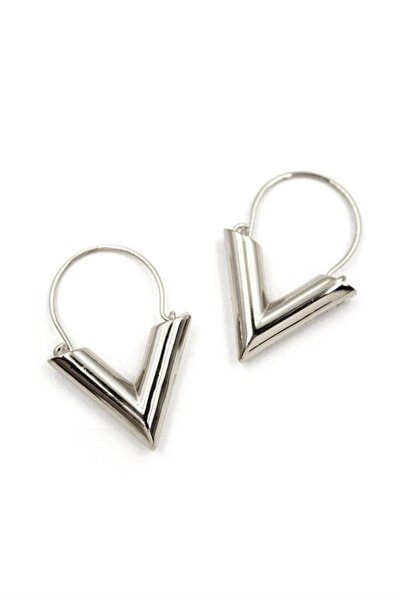 atastore2017 V Earrings - Silver