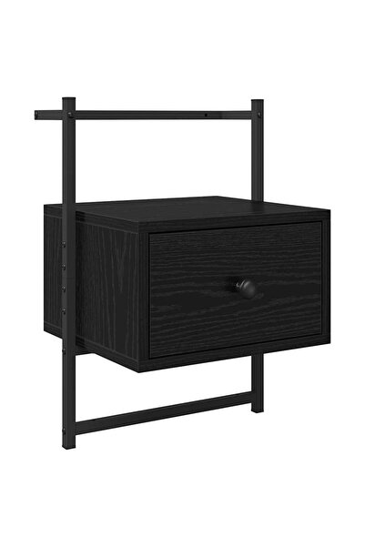 vidaxl Dulap de noapte Stejar Negru 35 x 30 x 51 cm Lemn compozit