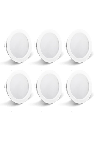 KYOTECH Set de 6 spoturi LED pentru dulap, 230V, 3.5W, LED IP40 G4, 15 mm, sp...